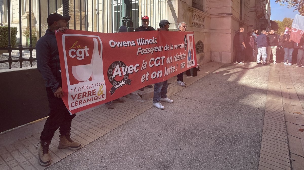 NÎMES Les salariés de la verrerie du Languedoc ne baissent pas les bras