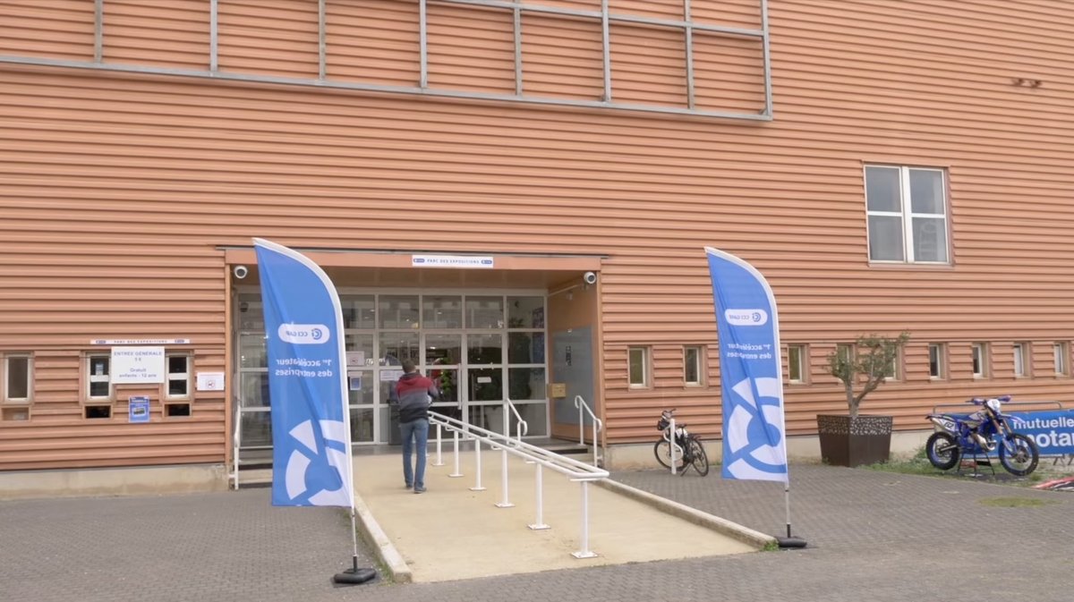 L'entrée du parc des expos