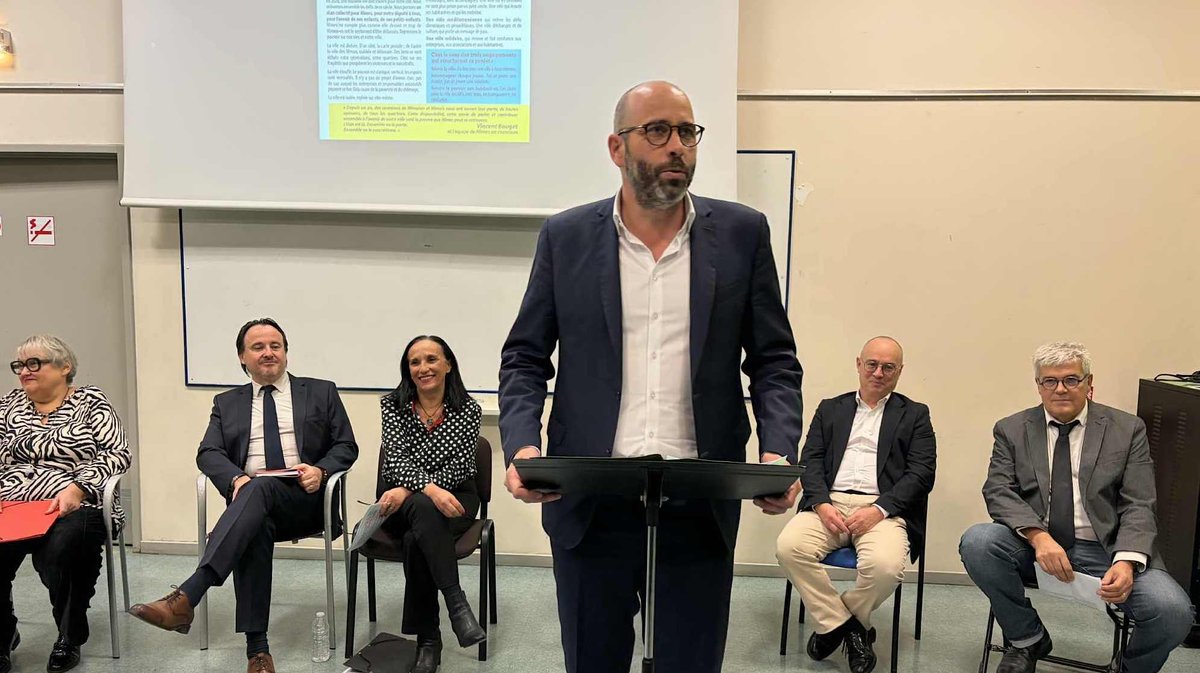 Ce lundi depuis le centre Pablo Neruda, Vincent Bouget d&eacute;cline son projet pour les &eacute;lections municipales&nbsp;&nbsp;