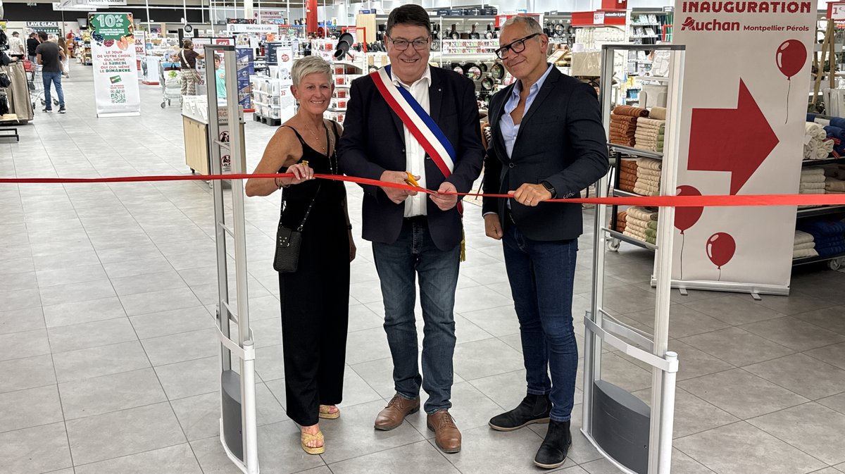 Inauguration des travaux du nouveau Auchan de P&eacute;rols