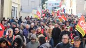 cortège manifestation contre la réforme des retraites bagnols sur cèze 19 janvier 2023