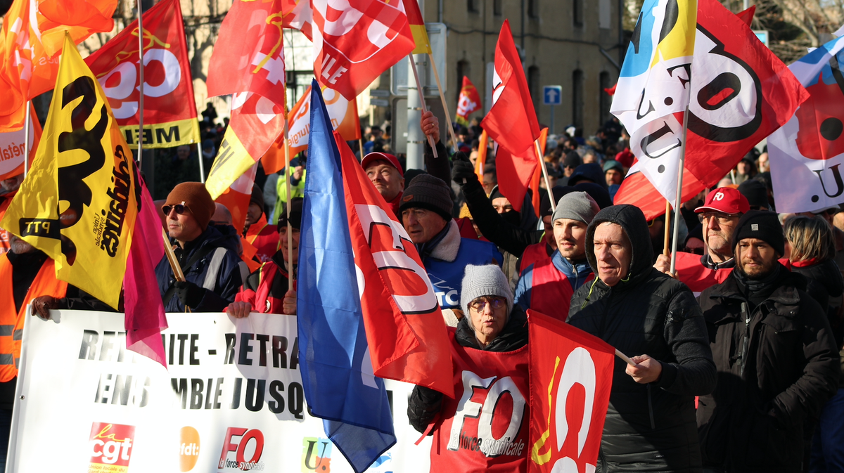 manifestation réforme retraites syndicats bagnols 31 janvier