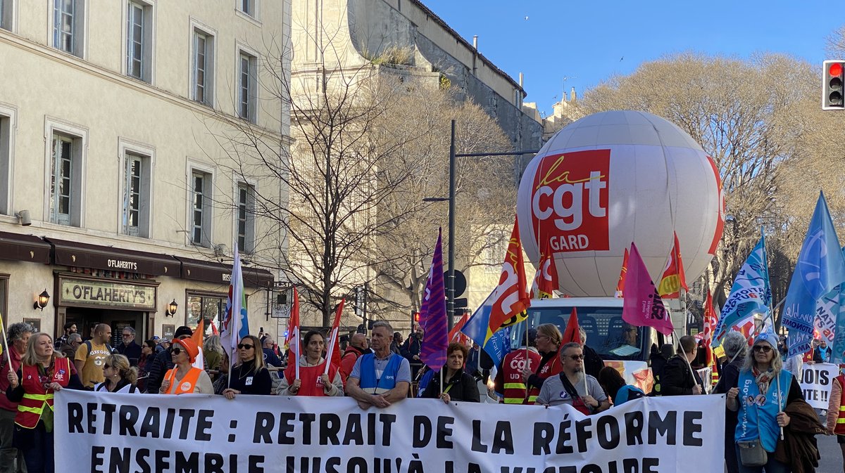 Manifestation retraites Nîmes 15 mars