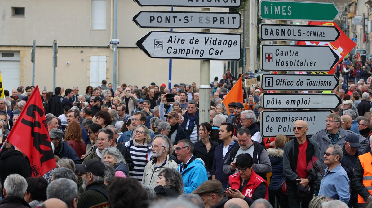 manifestation réforme retraite 23 mars bagnols