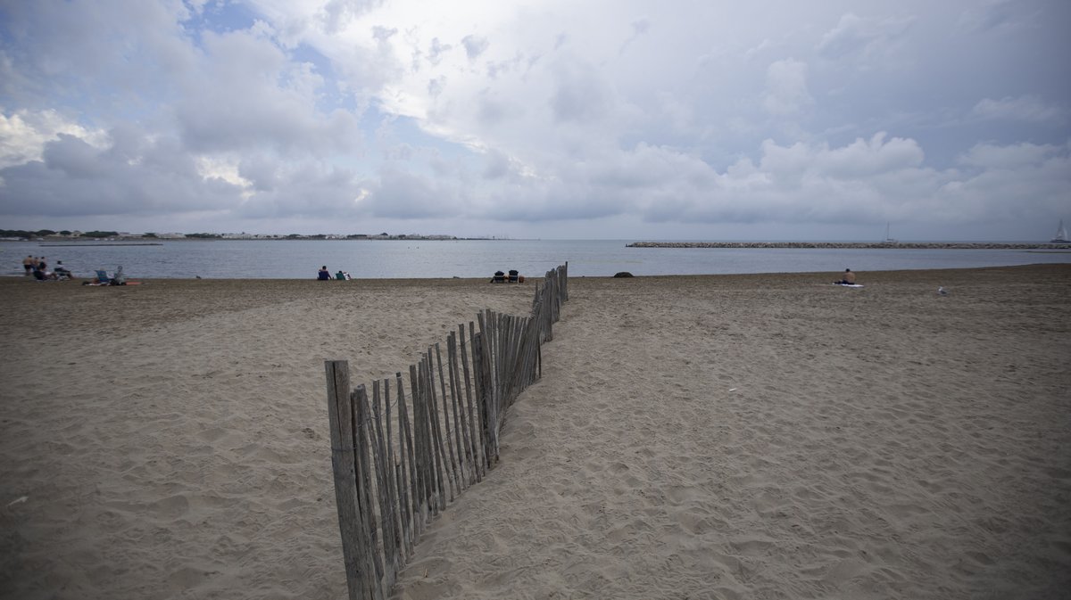 Plage du Grau-du-Roi sous mauvais temps