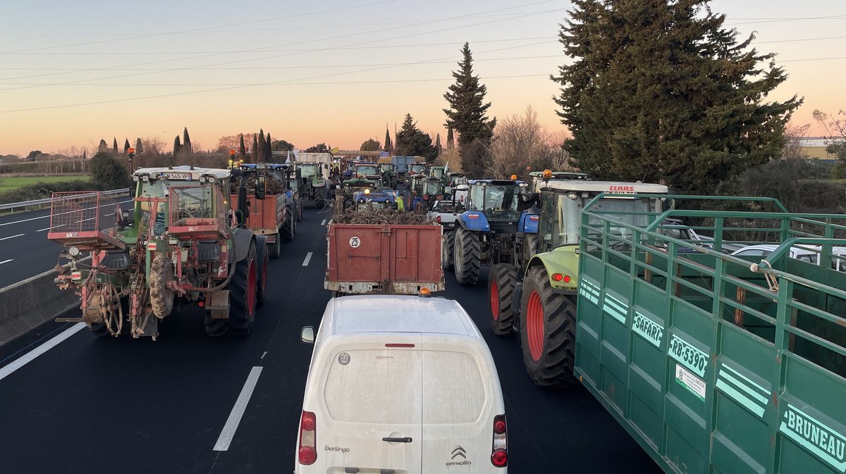 A9 manif agriculteurs manif agriculteurs blocage autoroute