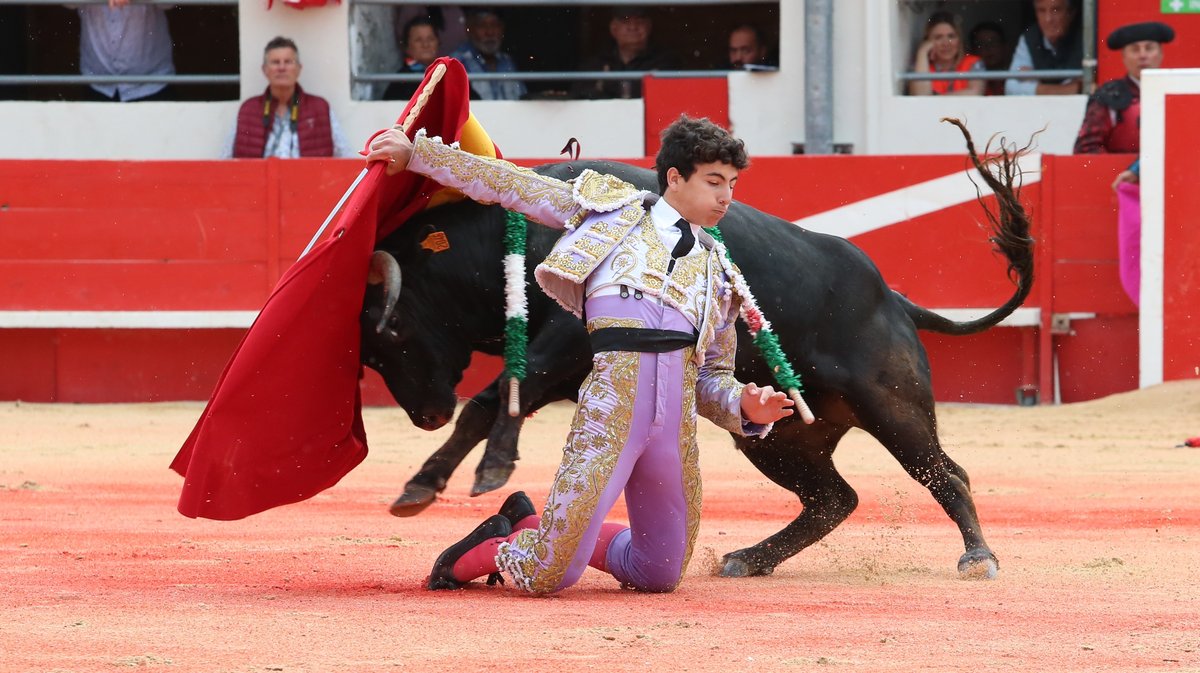 Novillada sans picadors de San Sebastian,  Barcelo et Roland Durand,  La Suerte et François André pour Santiago López Ortega, Bruno Gimeno Fernandez, Valentin, Baptiste Hangosto et Matías (Photo Anthony Maurin)