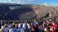 Les arènes de Nîmes sont pleines pour la corrida de ce samedi soir feria 2024
