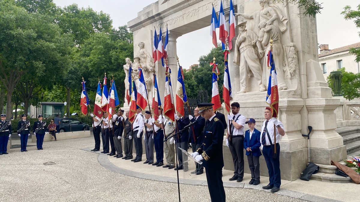 Yann Gérard prononce un discours. 