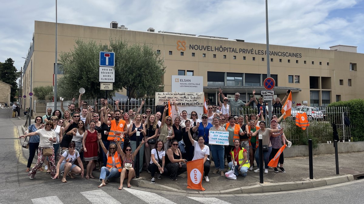 Grève Elsan Franciscaines juin 2024 Nîmes (Photo Anthony Maurin)