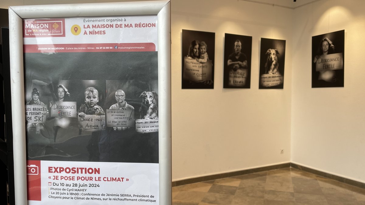 L'exposition "Je pose pour le climat" de Cyril Mahey (Photo Anthony Maurin)