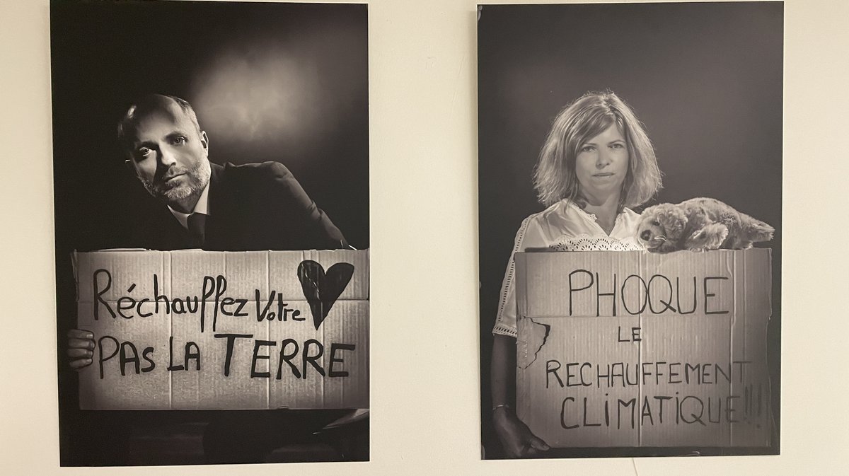 L'exposition "Je pose pour le climat" de Cyril Mahey (Photo Anthony Maurin)