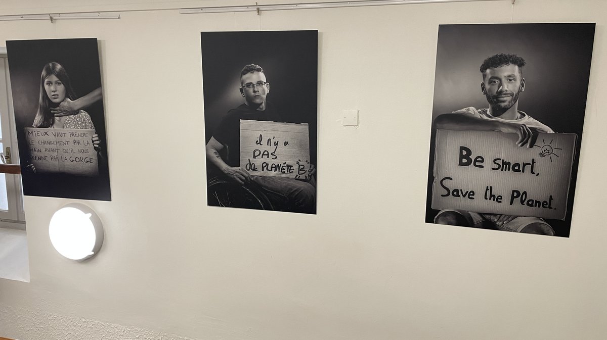 L'exposition "Je pose pour le climat" de Cyril Mahey (Photo Anthony Maurin)