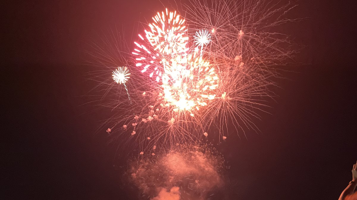 Feu d'artifice de la fête nationale à Saint-Gilles.