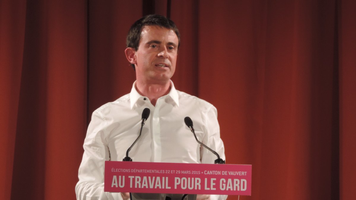 Manuel Valls est venu soutenir Jean Denat sur le canton de Vauvert