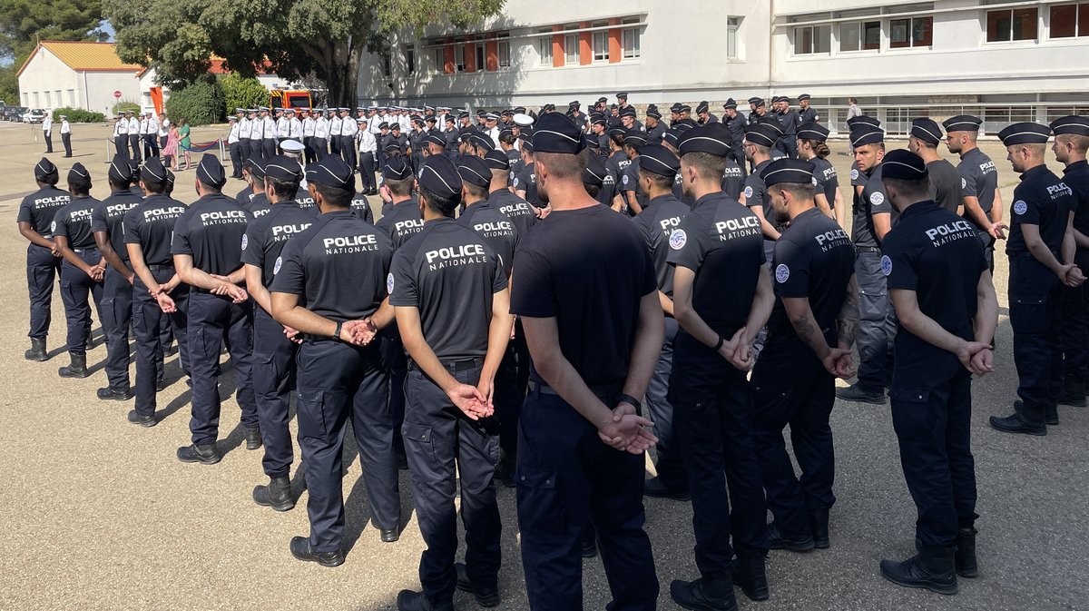 Première promotion de la passerelle Gendarmerie-Police de l'école nationale de Police de Nîmes (Photo Anthony Maurin)