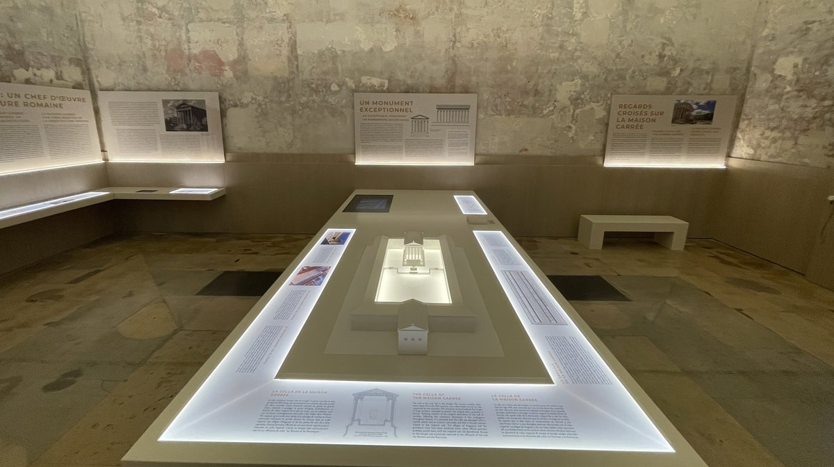 A l'intérieur de la Maison carrée de Nîmes (Photo Archives Anthony Maurin)