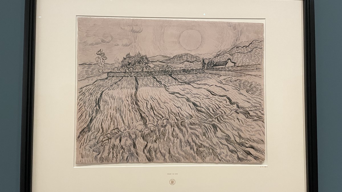 "Champ de blé avec soleil levant" de Vincent Van Gogh