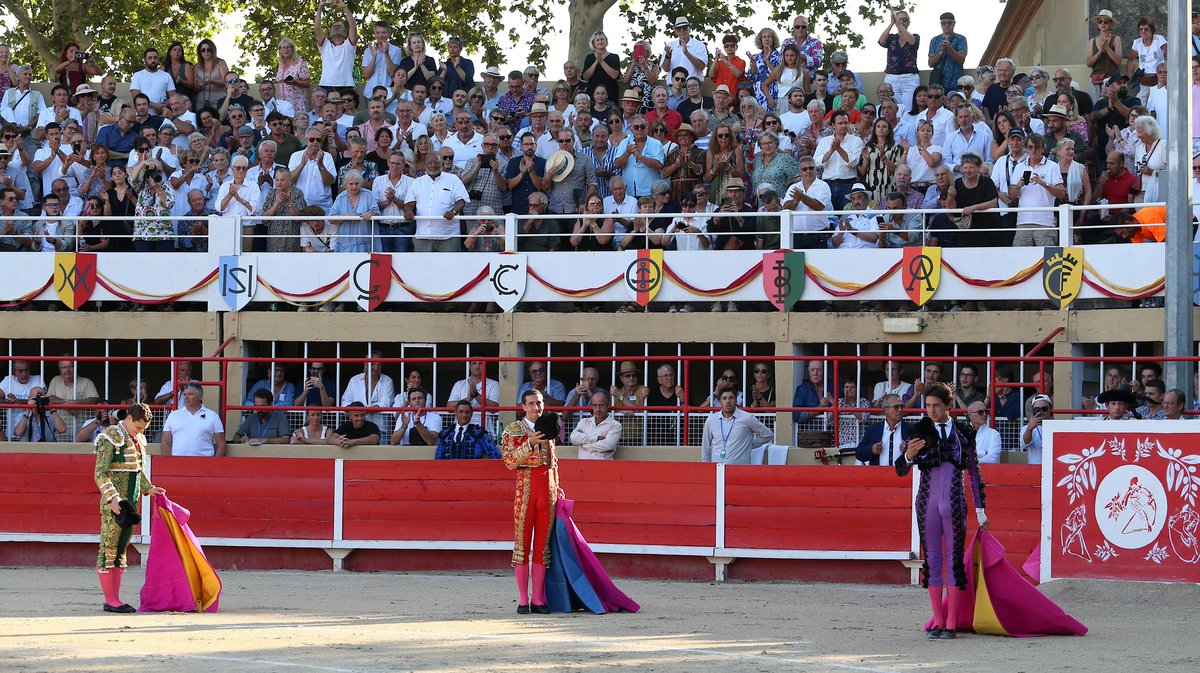 Corrida de Rocio de la Camara pour la despedida de Thomas Joubert, Andrés Roca Rey et Adriano (Photo Anthony Maurin)