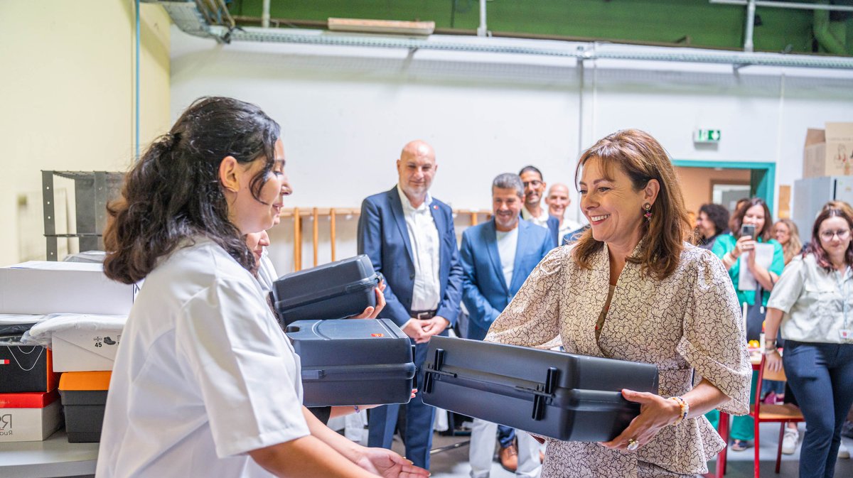 Carole Delga était en visite au lycée technique René-Bonnet