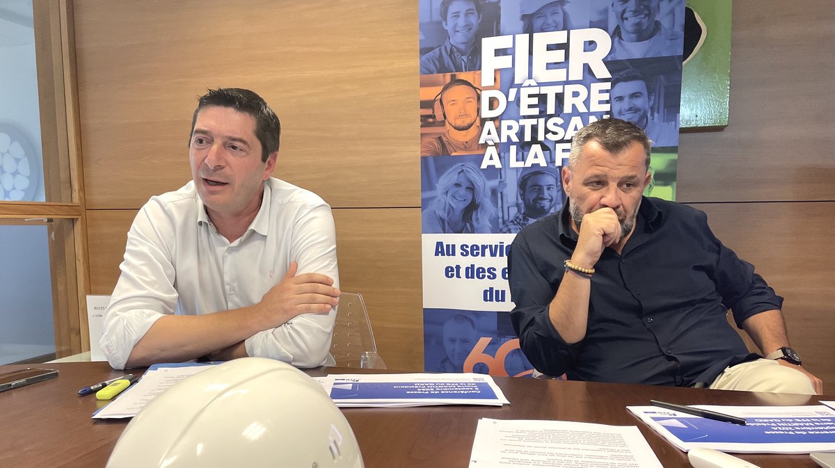 Le président Pierre Martin et le secrétaire général de la FFB  du Gard Olivier Polge