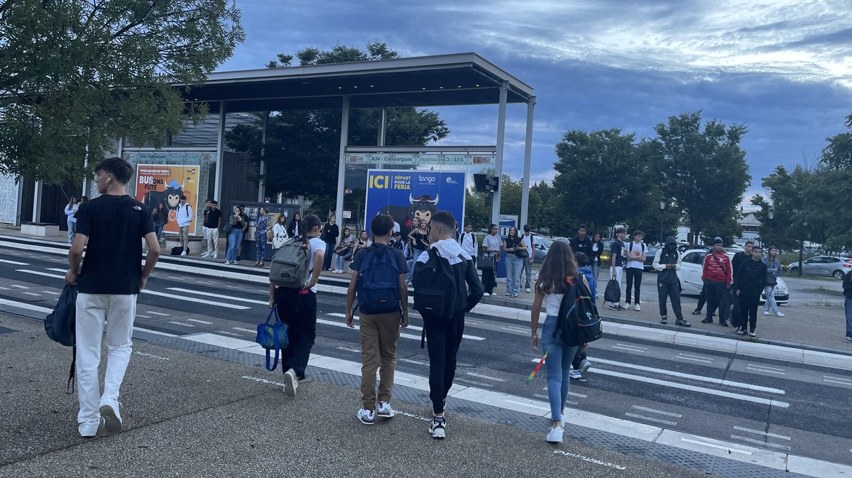 Arrêt trambus A54 Caissargues