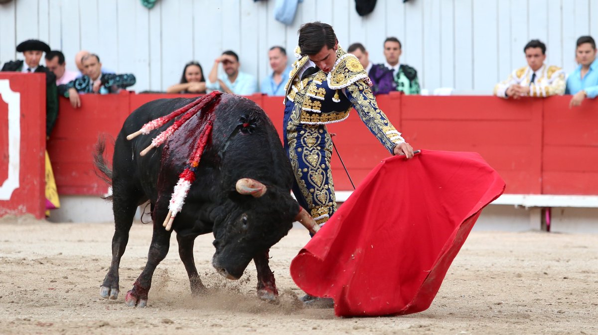 Corrida de Curé de Valverde pour Juan de Castilla, Jesus Enrique Colombo et Maxime Solera (Photo Anthony Maurin)