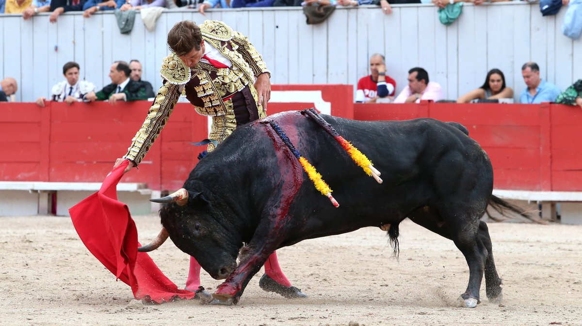 Corrida de Curé de Valverde pour Juan de Castilla, Jesus Enrique Colombo et Maxime Solera (Photo Anthony Maurin)