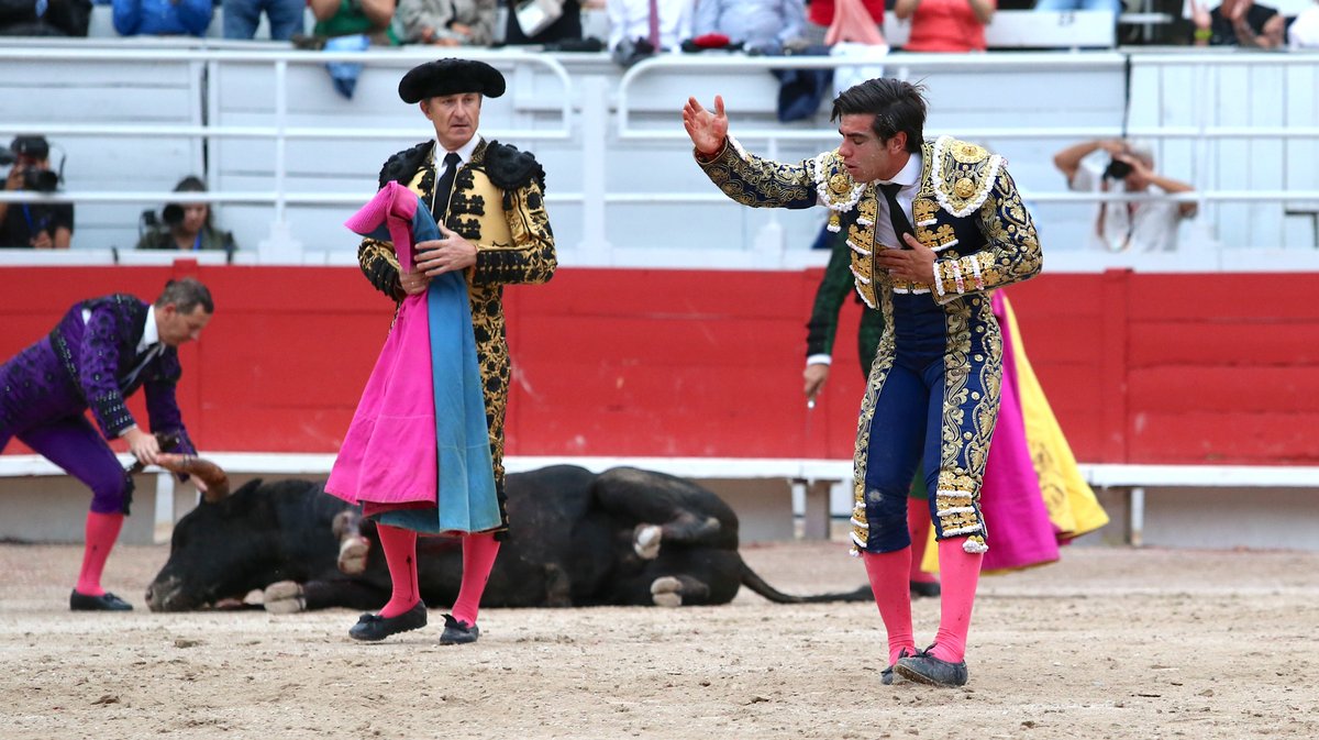 Corrida de Curé de Valverde pour Juan de Castilla, Jesus Enrique Colombo et Maxime Solera (Photo Anthony Maurin)