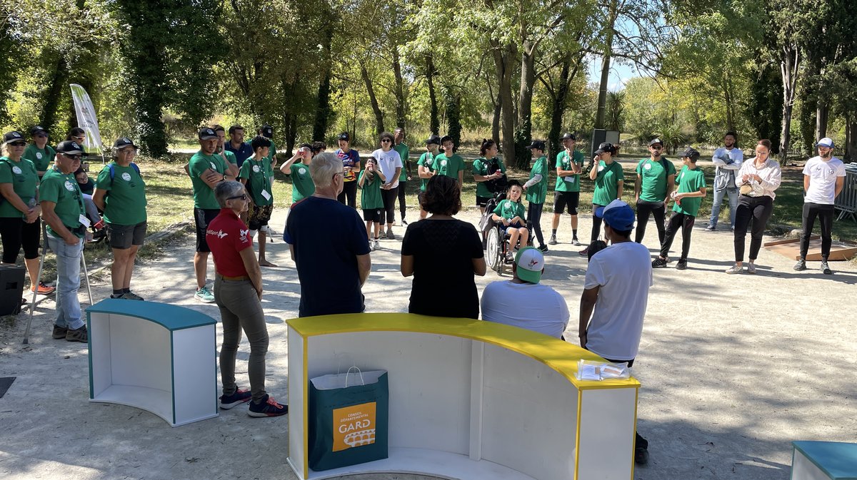 Le comité départemental Handisport du Gard Raid Escatte pleine nature Domaine de la Bastide 2024 (Photo Anthony Maurin)