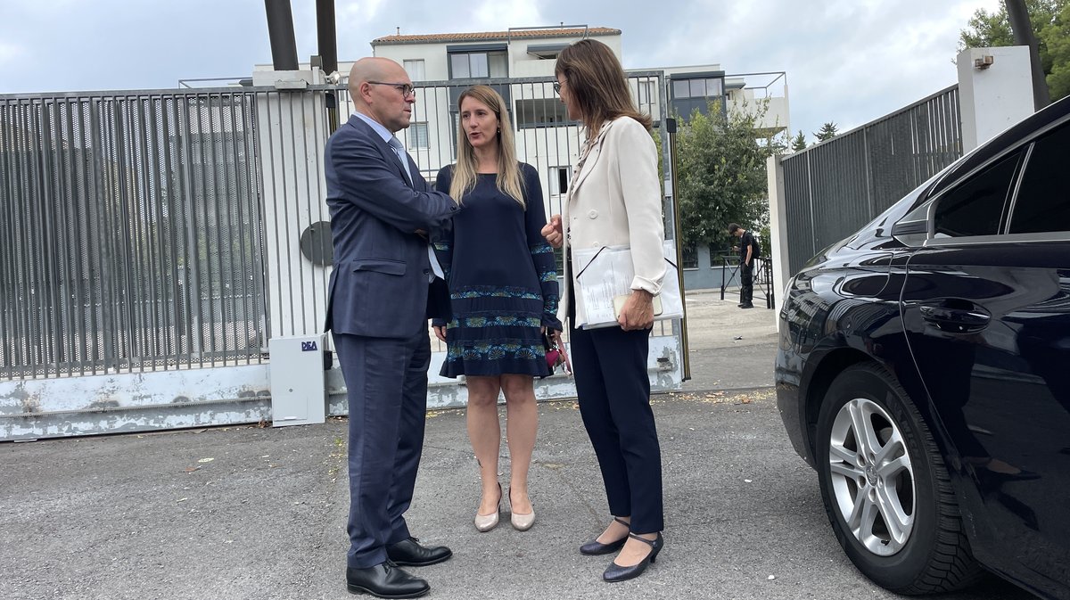 Campus des Métiers et des Qualifications d’Excellence (CMQE) Aéronautique et Spatial Occitanie du lycée Frédéric Mistral de Nîmes, en présence de Christophe MAUNY, Inspecteur Académique- Directeur académique des services de l'éducation nationale du Gard (Photo Anthony Maurin)