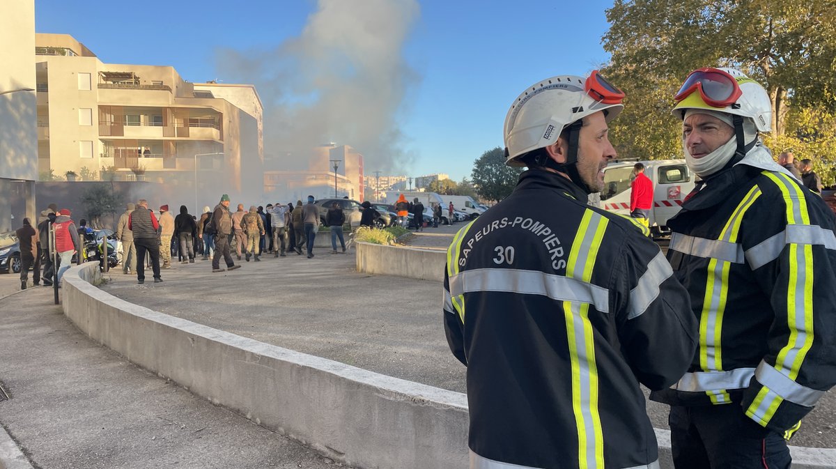 Manif agriculteurs Nîmes ASP MSA Crédit agricole plateforme logistique Grand Frais Mitra (Photo Anthony Maurin)