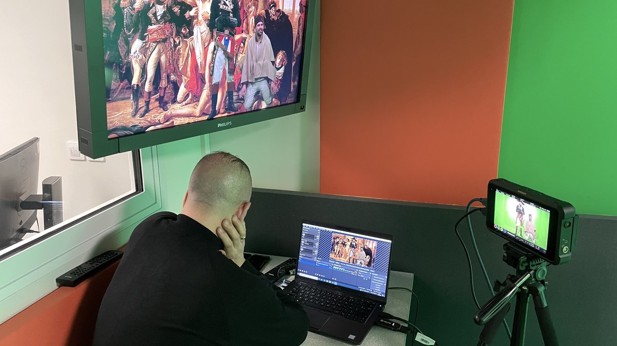 L'Art s'aNîmes, l'histoire vivante selon l'Université de Nîmes ici avec Eric Teyssier et ses équipes pour les Pestiférés de Jaffa (Photo Anthony Maurin)