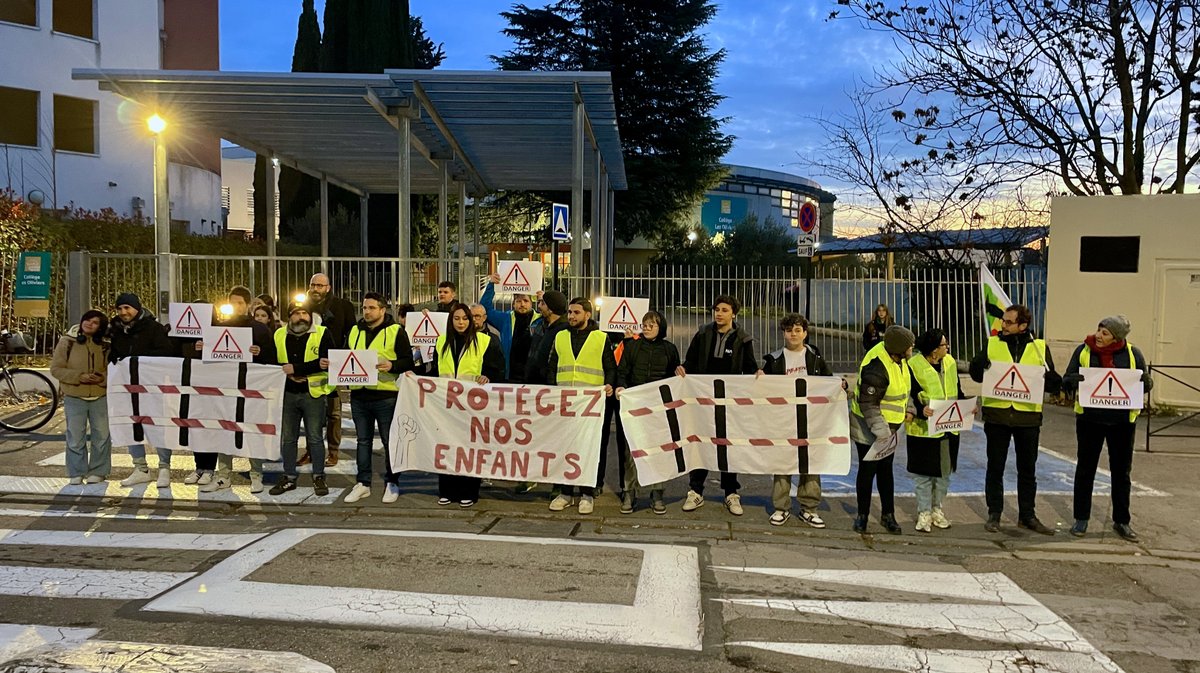 La sécurisation du collège Les Oliviers pour les élèves piétons pose un problème (Photo Anthony Maurin)