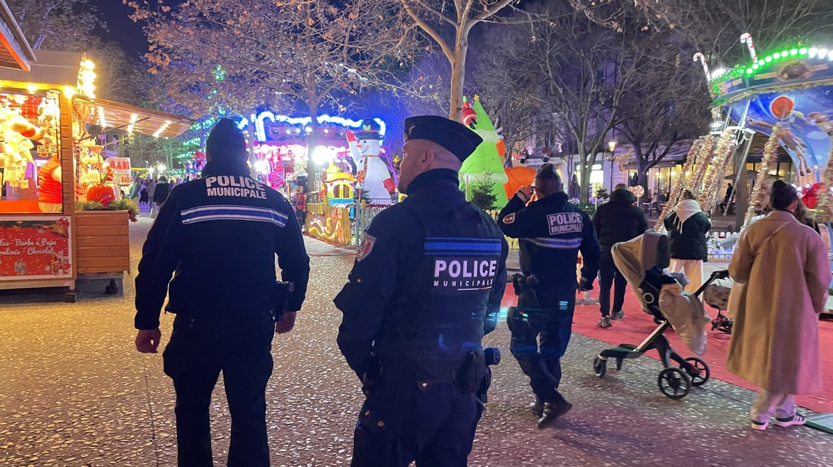 Dispositif de sécurisation renforcée de la Police municipale de Nîmes pendant les fêtes de fin d’année (Photo Anthony Maurin)