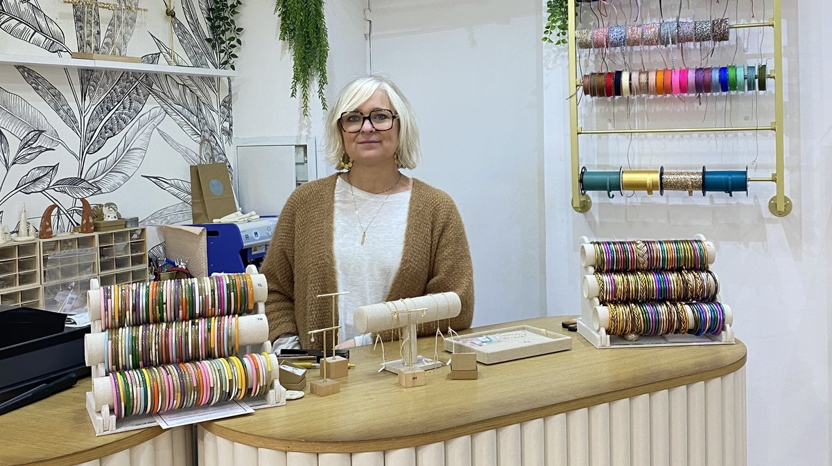 Élodie Pretet dans sa boutique Lilodelo.