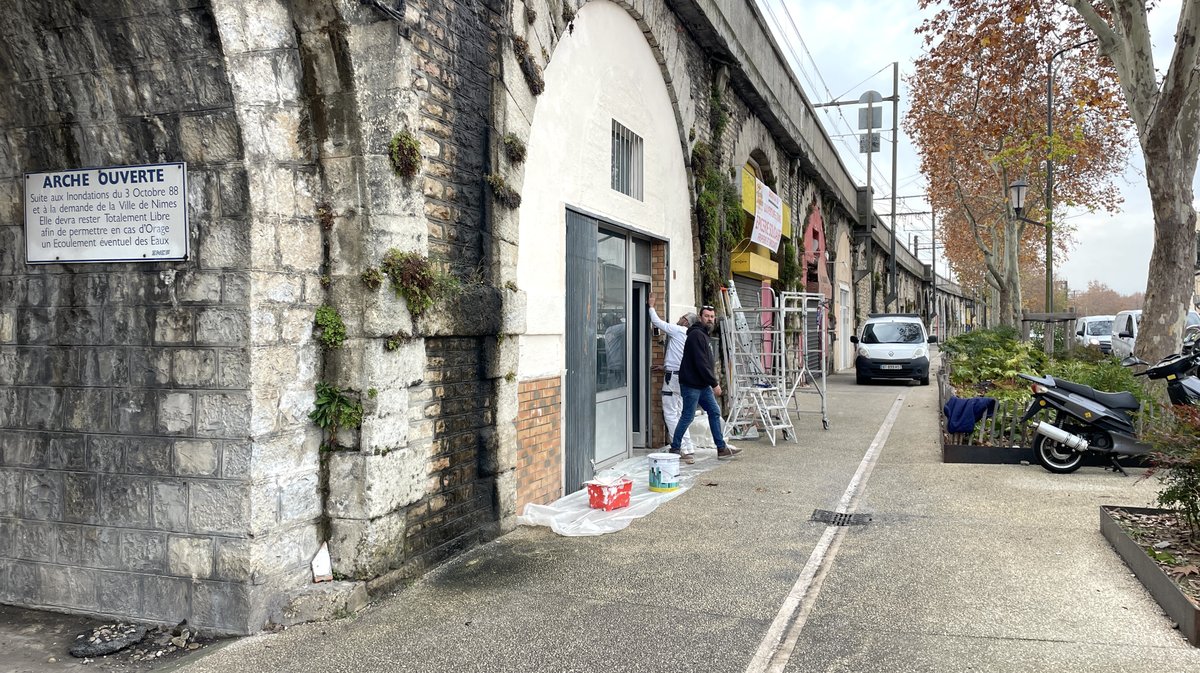 Table ouverte arches SNCF épicerie solidaire Pietro Truddaïu (Photo Anthony Maurin)