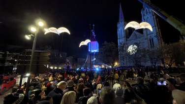 « CUbo, l’appel du large » par Eventi Verticali et Aérosculpture 2024 (Photo Anthony Maurin)