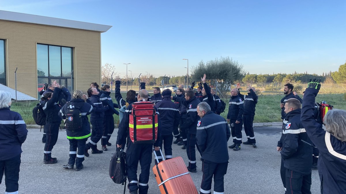 Les pompiers du Gard de retour de Mayotte (Photo Anthony Maurin)