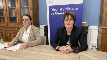 Cécile Gensac, procureure de la République et la présidente du tribunal Claire Gadat