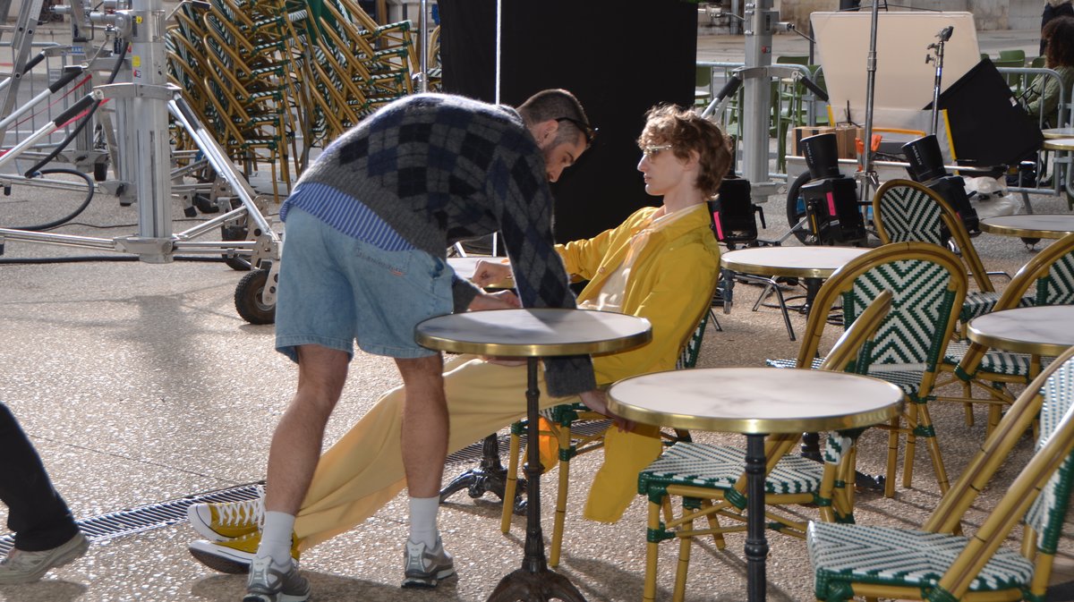 Tournage pub Perrier Grande Bourse Nîmes