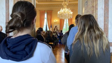 Le concours d'éloquence de l’AssoDroit et l’Université de Nîmes ici en Préfecture (Photo Anthony Maurin)