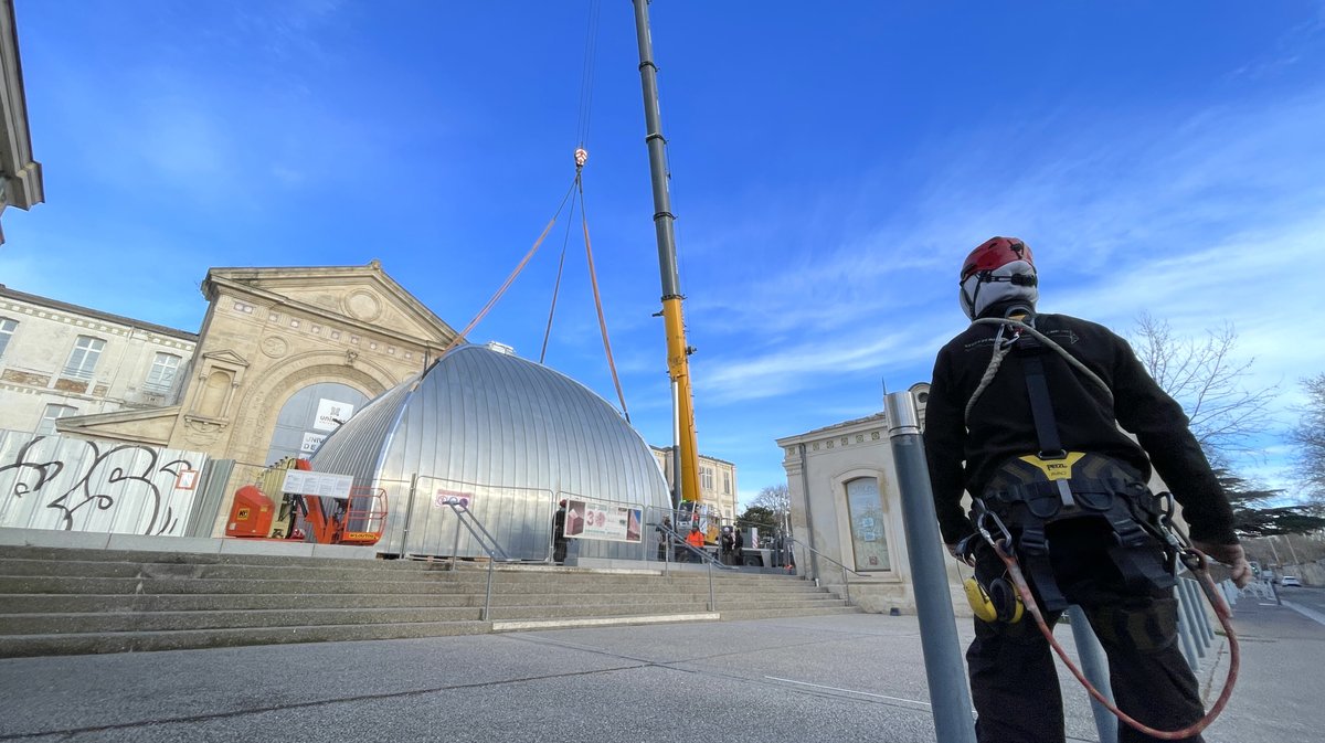 Le dôme de la chapelle du site Hoche qui est maintenant une partie des locaux de l'université de Nîmes (Photo Anthony Maurin)