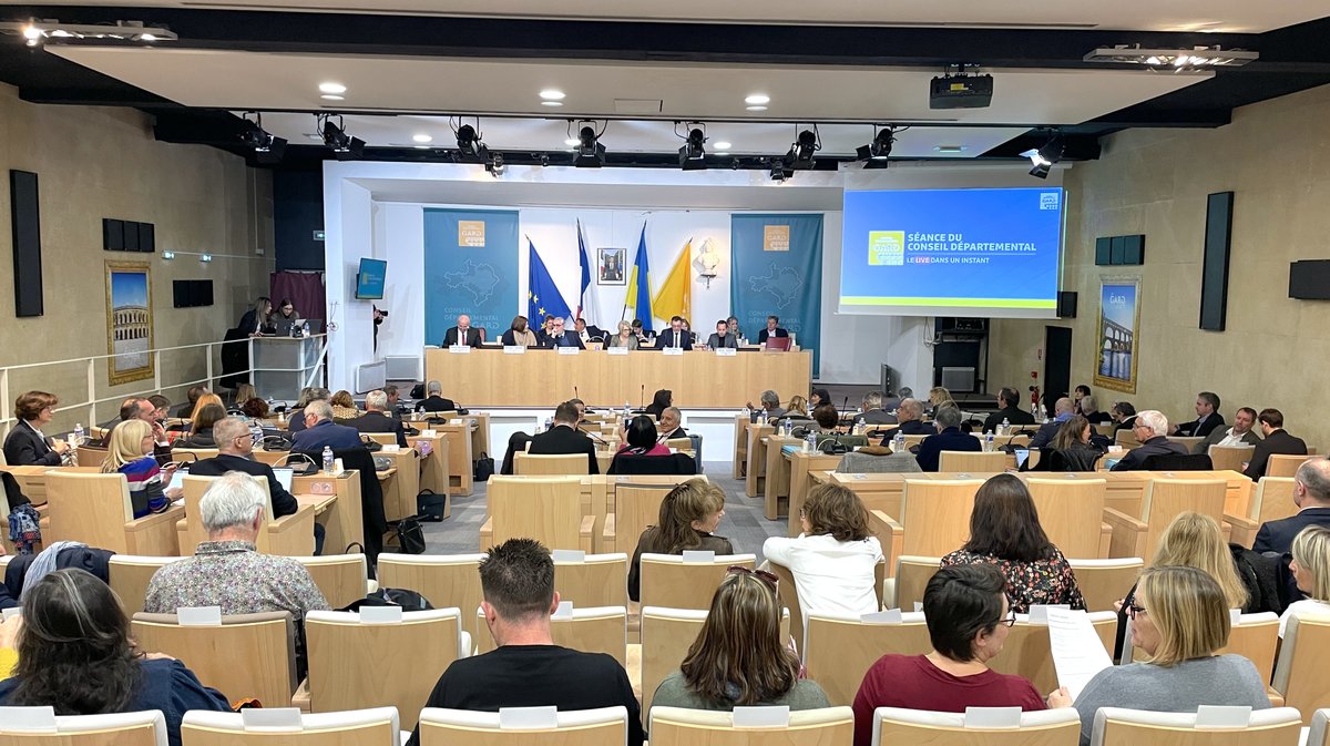 La séance plénière du Conseil départemental Gard ce 7 mars 2025 (Photo Anthony Maurin)