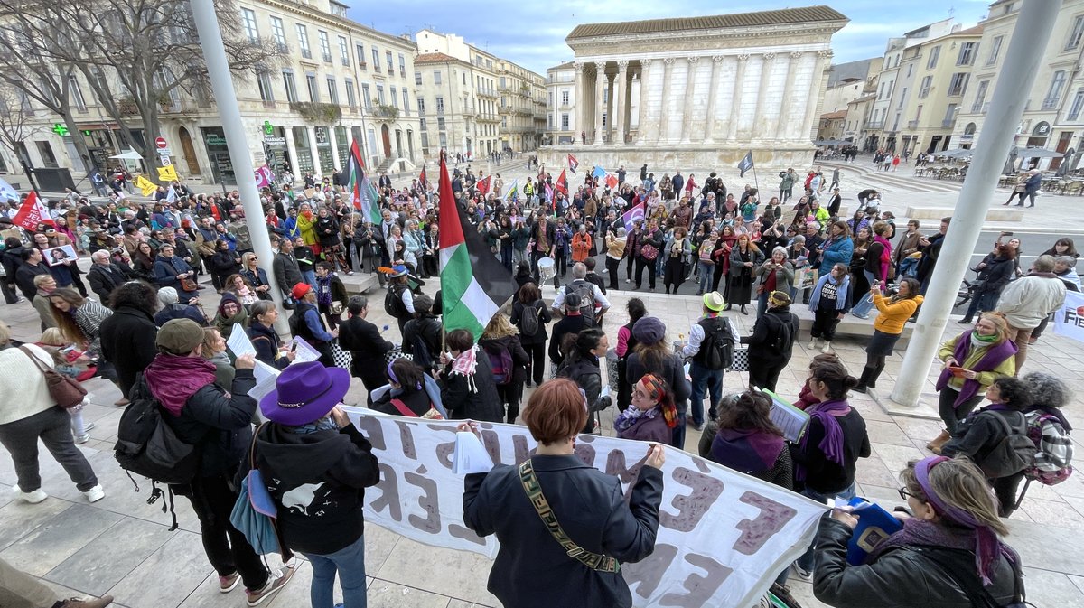 Le cortège des Féministes en colère ce 8 mars 2025 à Nîmes (Photo Anthony Maurin)