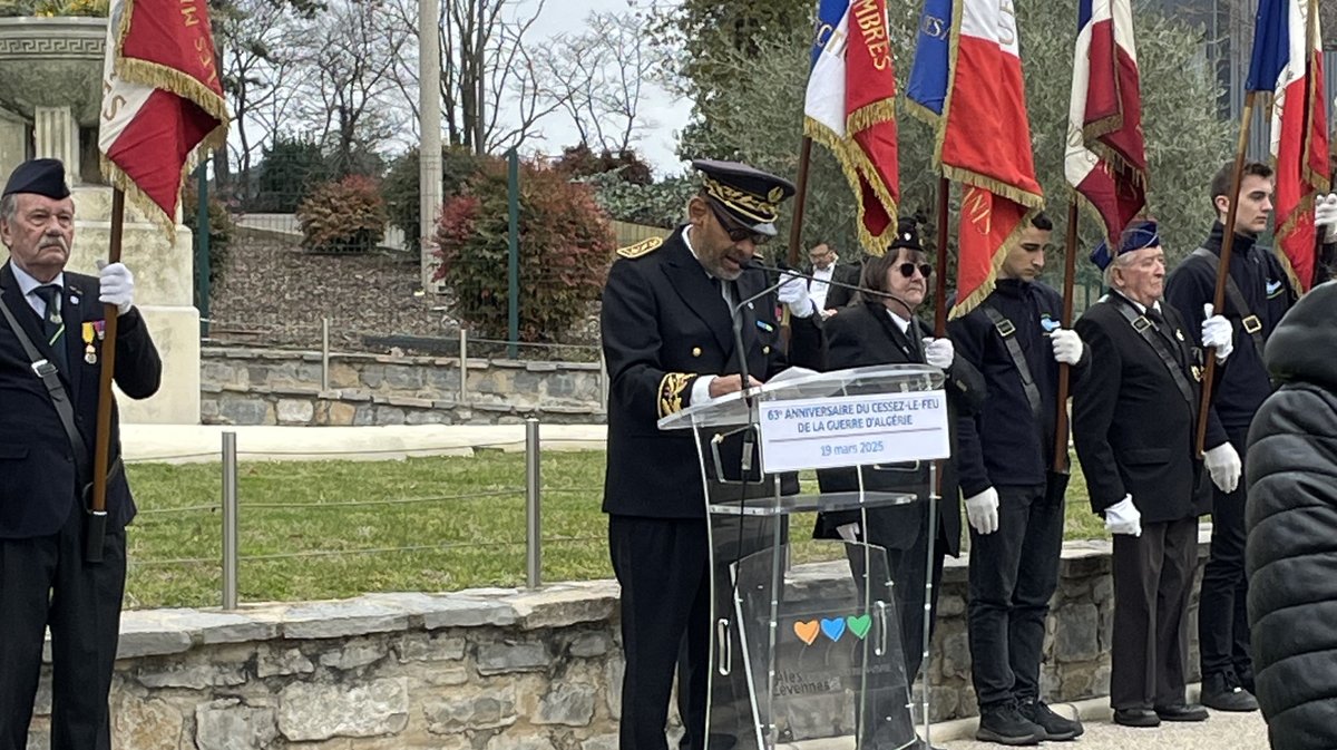 Emile Soumbo, sous-préfet d'Alès lors du 63e anniversaire du cessez-le-feu de la guerre d'Algérie