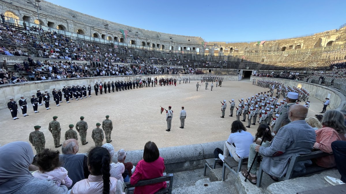 Le 2e REI célèbre Camerone aux arènes de Nîmes en 2025 (Photo Anthony Maurin)