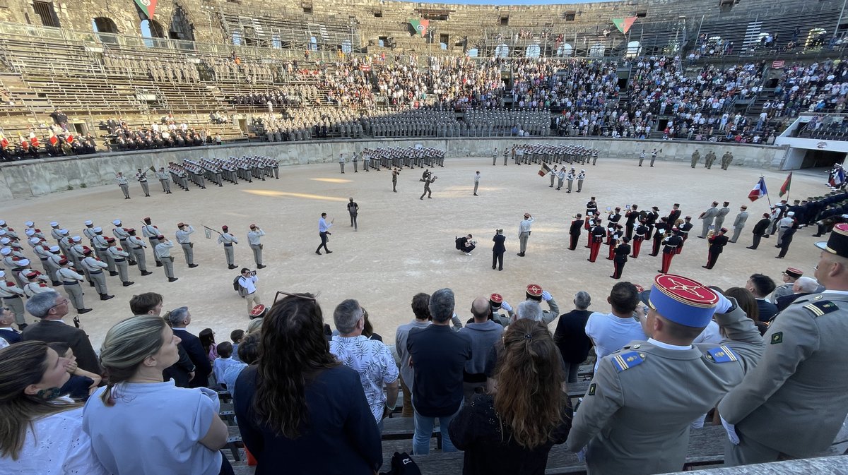 Le 2e REI célèbre Camerone aux arènes de Nîmes en 2025 (Photo Anthony Maurin)