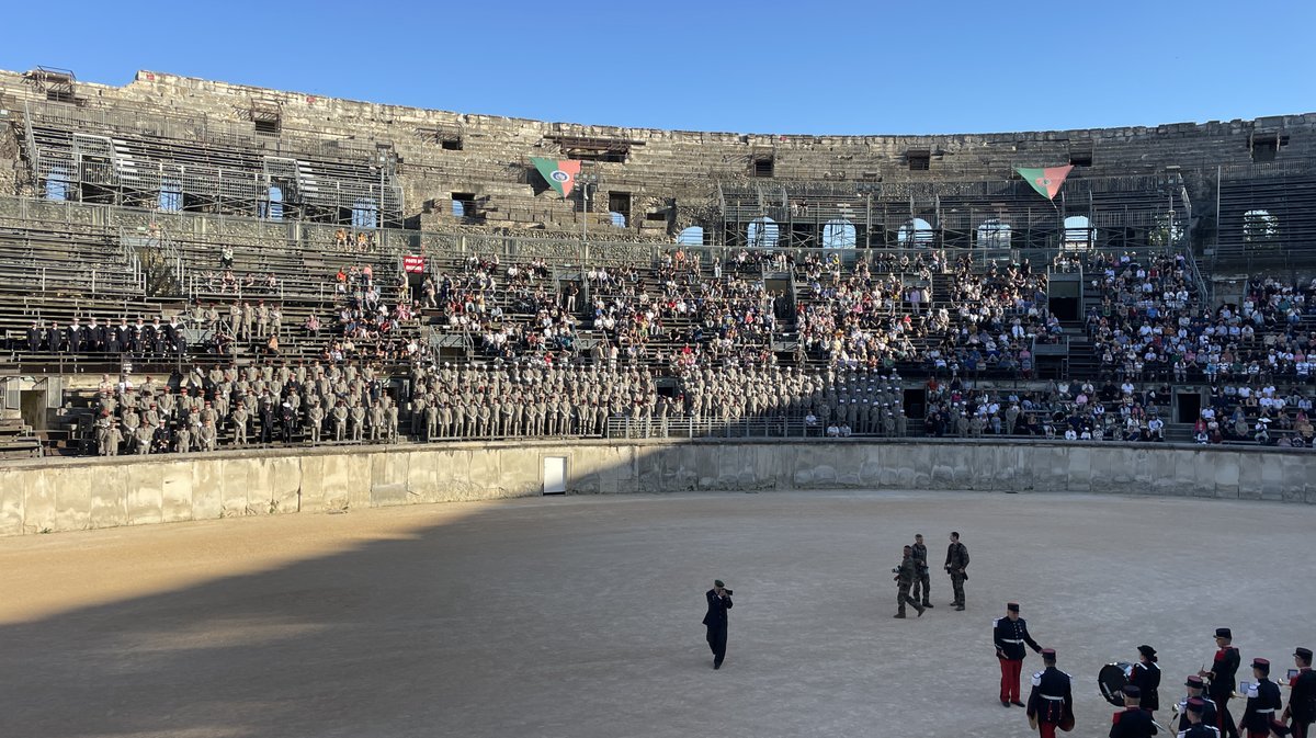 Le 2e REI célèbre Camerone aux arènes de Nîmes en 2025 (Photo Anthony Maurin)