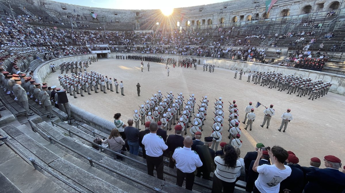 Le 2e REI célèbre Camerone aux arènes de Nîmes en 2025 (Photo Anthony Maurin)